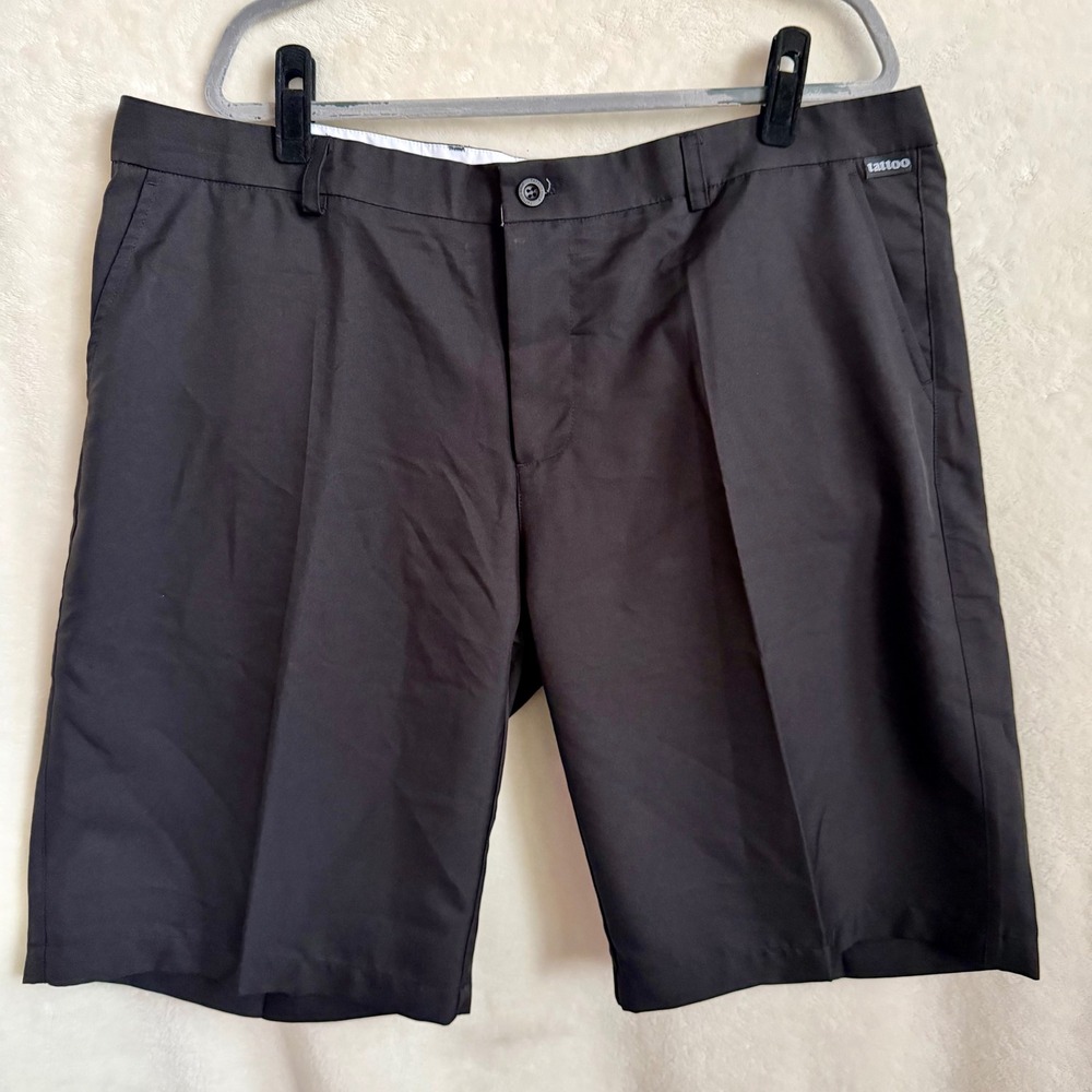 Tattoo Golf Performance Black Flat Front Skull Logo Golf Shorts Mens Sz 40